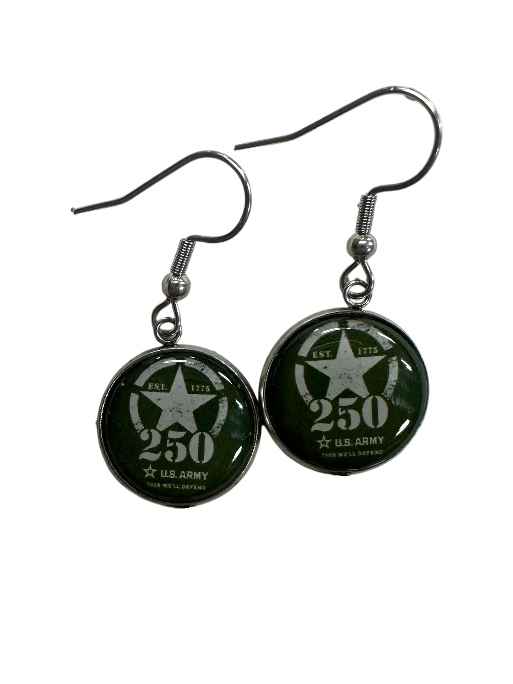 Michelle Marie's Limited Edition 250th Anniversary Military Drop Earrings Army, Navy, Marine | Officially Licensed
