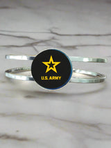 Officially Licensed Military Industrial Cuff Bracelet - Stainless Steel