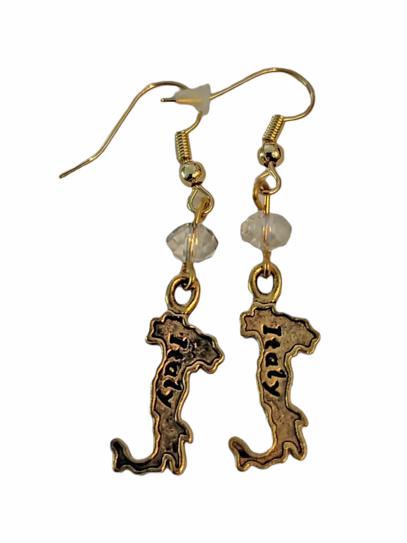 Gold Italy Boot Charm Earrings | A Stylish and Patriotic Way to Show Your Love of Italy