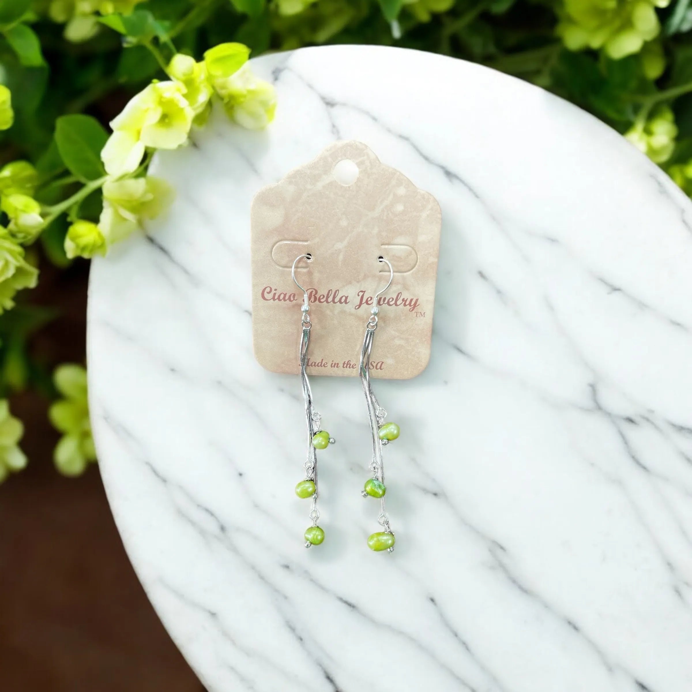 Elegant Freshwater Pearl Drop Earrings in Sterling Silver - Timeless Style