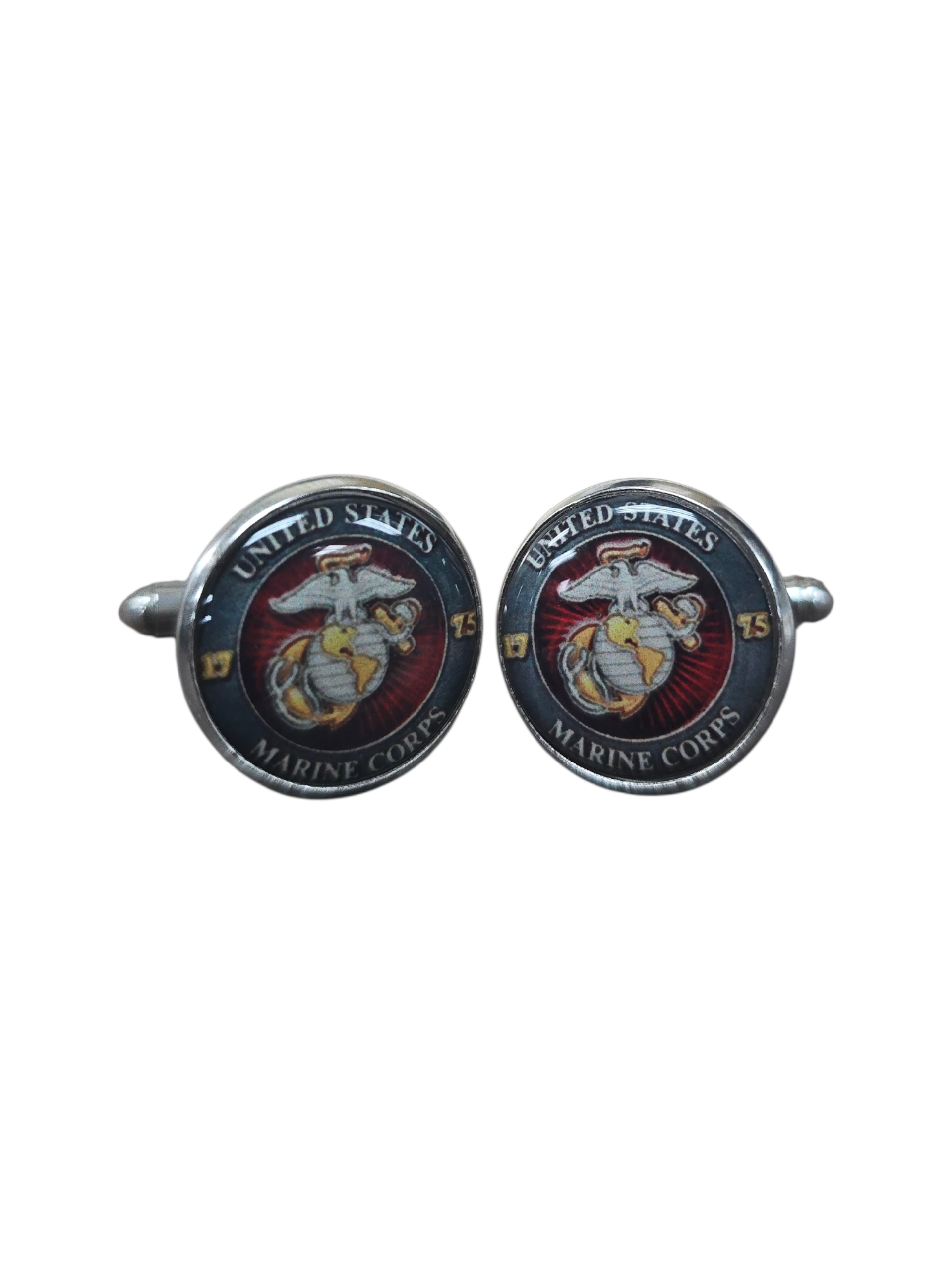 Military Cufflinks - Officially Licensed, Non Tarnish Navy - Air Force - Coast Guard- Army - Space Force - Marine Corps