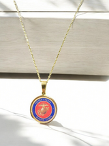 Officially Licensed Military Pendant Necklace in Gold or Silver - Gift Packed, Handmade, Stainless Steel