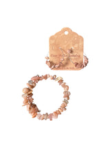 Sunstone Jewelry Set, Wrap Bracelet & Hoop Earrings