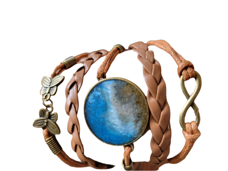 Beach Sand and Ocean Wave Cuff Bracelets