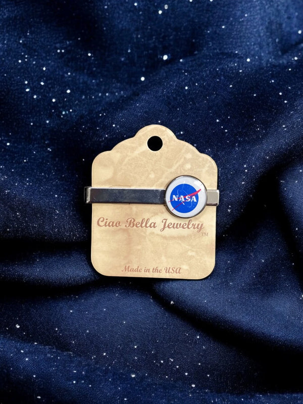 NASA Tie Bar, Official Logo, Space Gift, Made in USA