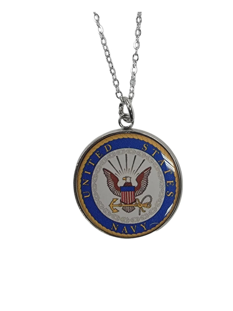 Officially Licensed Military Pendant Necklace in Gold or Silver