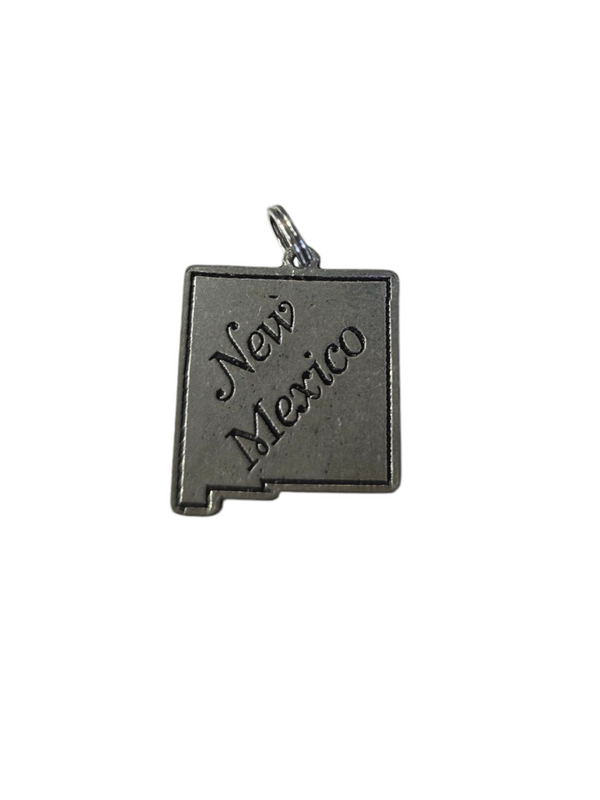 Large New Mexico State Pewter Charm | Travel Charm