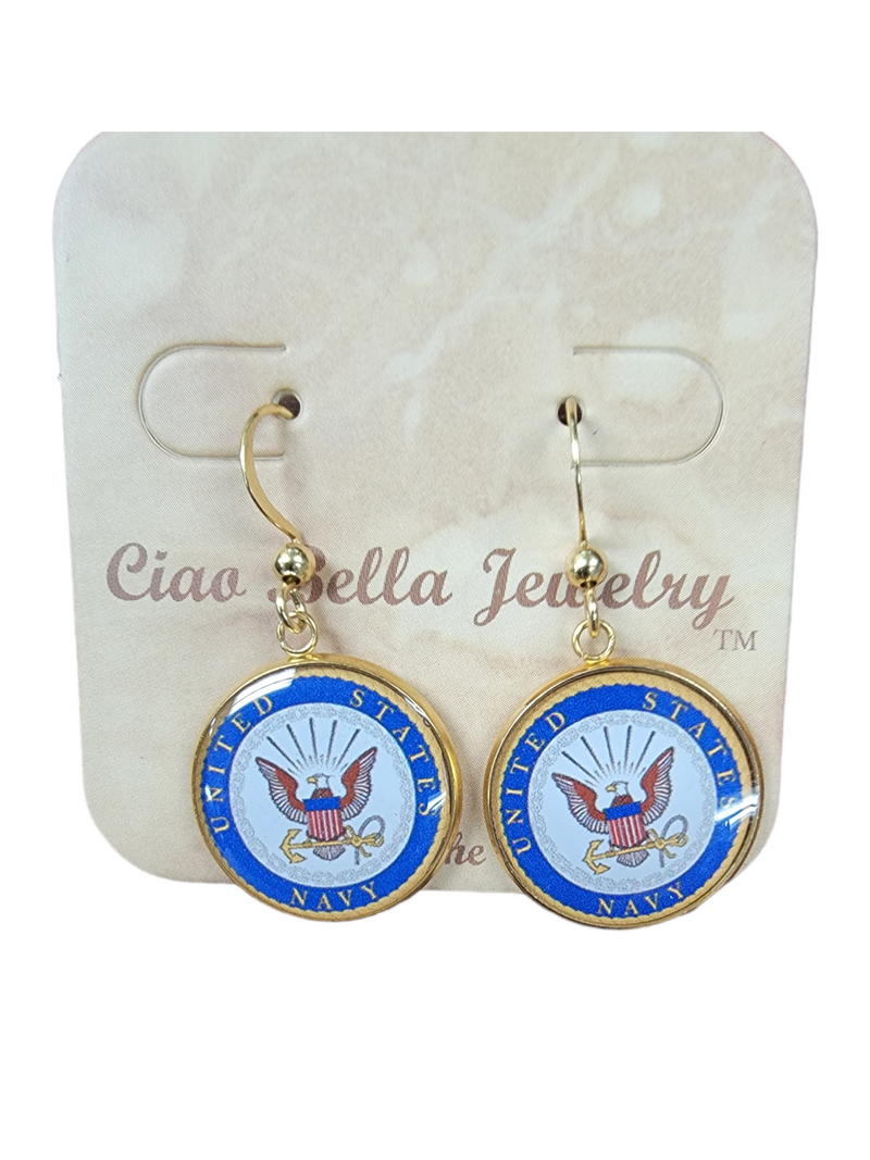 Officially Licensed  Navy Earrings - A Proud Symbol of Service and Sacrifice
