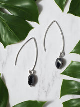 Gemstone Drop Earrings | Long Stainless Steel Hooks | Choose Your Stone
