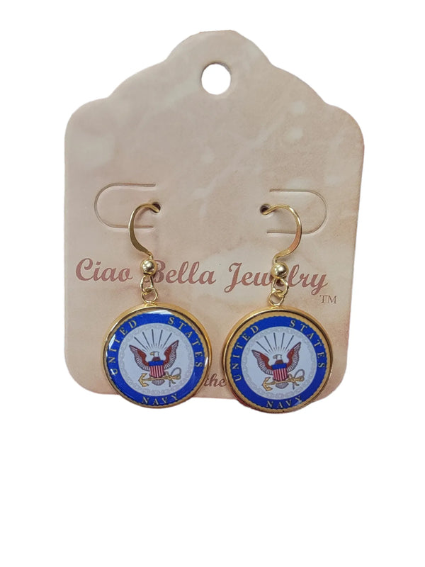 Officially Licensed  Navy Earrings - A Proud Symbol of Service and Sacrifice