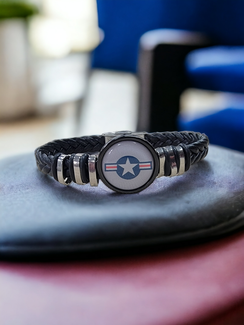 USAF - Air Force Bracelet- Military Jewelry - Air Force Retirement Gift -Military Bracelet -Air Force Logo -Military Gift -Air Force Jewelry