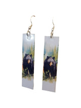 Recycled Aluminum Watercolor Bear Earrings - Eco-Friendly and Stylish