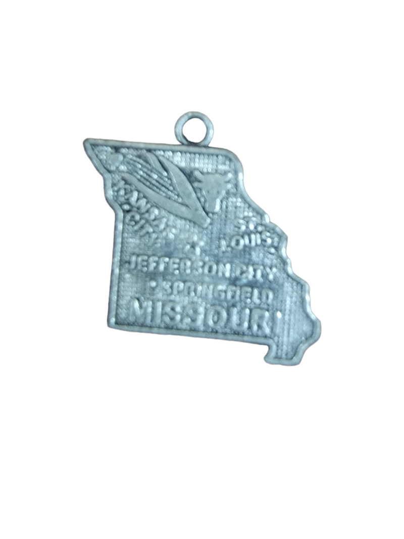 Missouri State Silver Pewter Charm