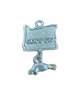 Oregon Silver Pewter State Charm