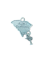 South Carolina Silver Pewter State Charm