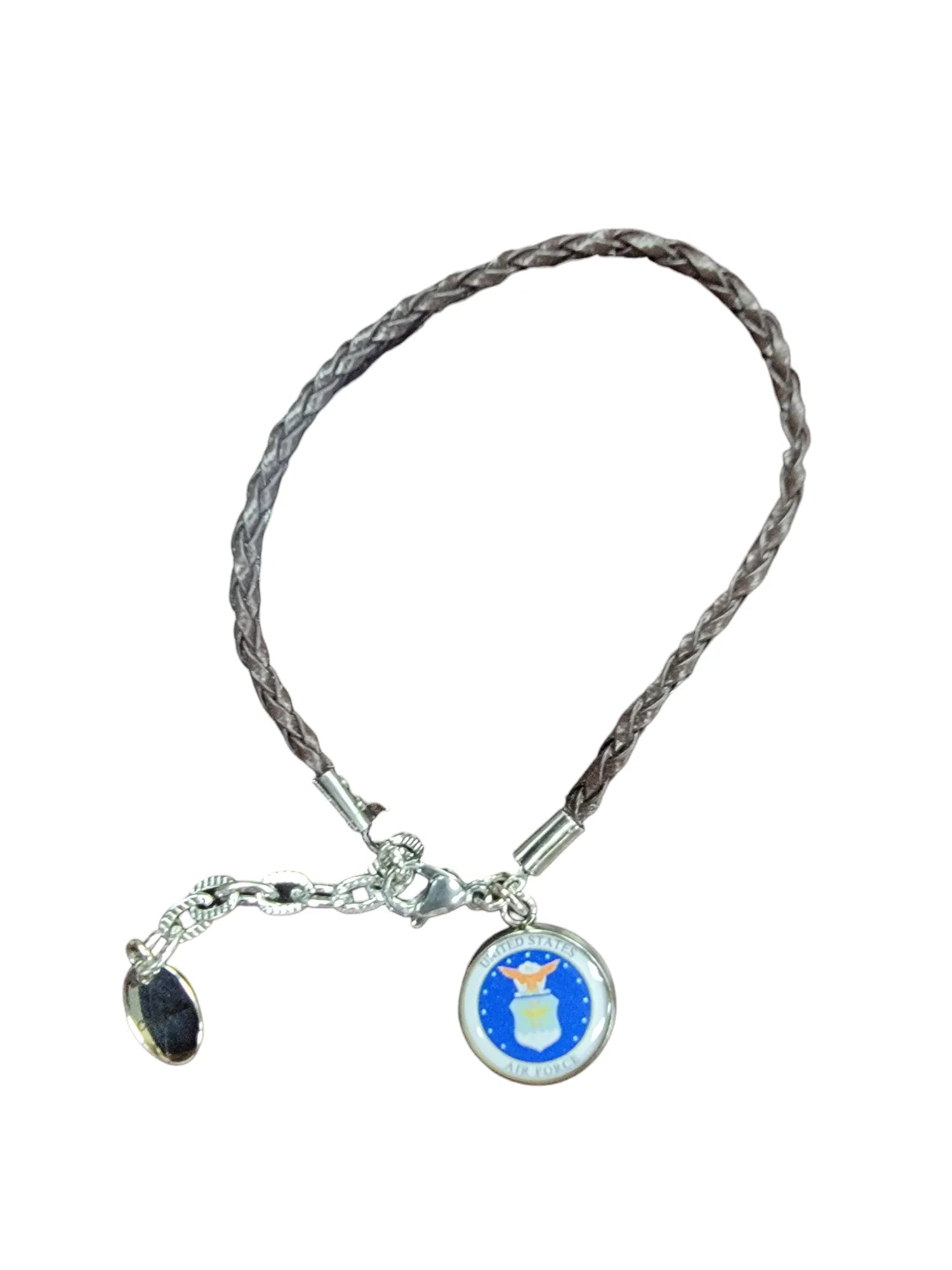 Official Air Force Leather Bracelet, Stylish, Patriotic, Adjustable, Perfect Gift for Patriots, Durable and High Quality, Sizes Available
