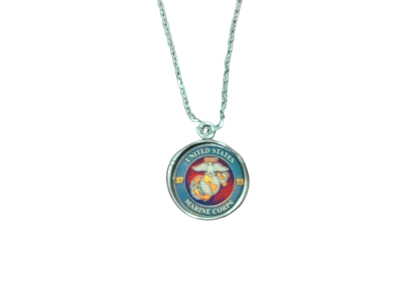 Officially Licensed Military Pendant Necklace in Gold or Silver