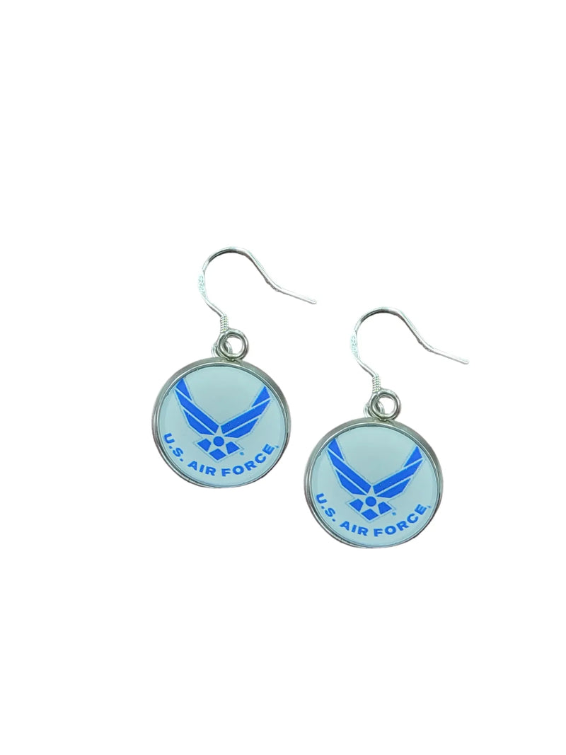 Officially Licensed Air Force Seal, Air Force Roundel, Air Force Trooper, Air Force Target, Air Force Wings or Air Force Thunderbird Earrings - A Proud Symbol of Service and Sacrifice