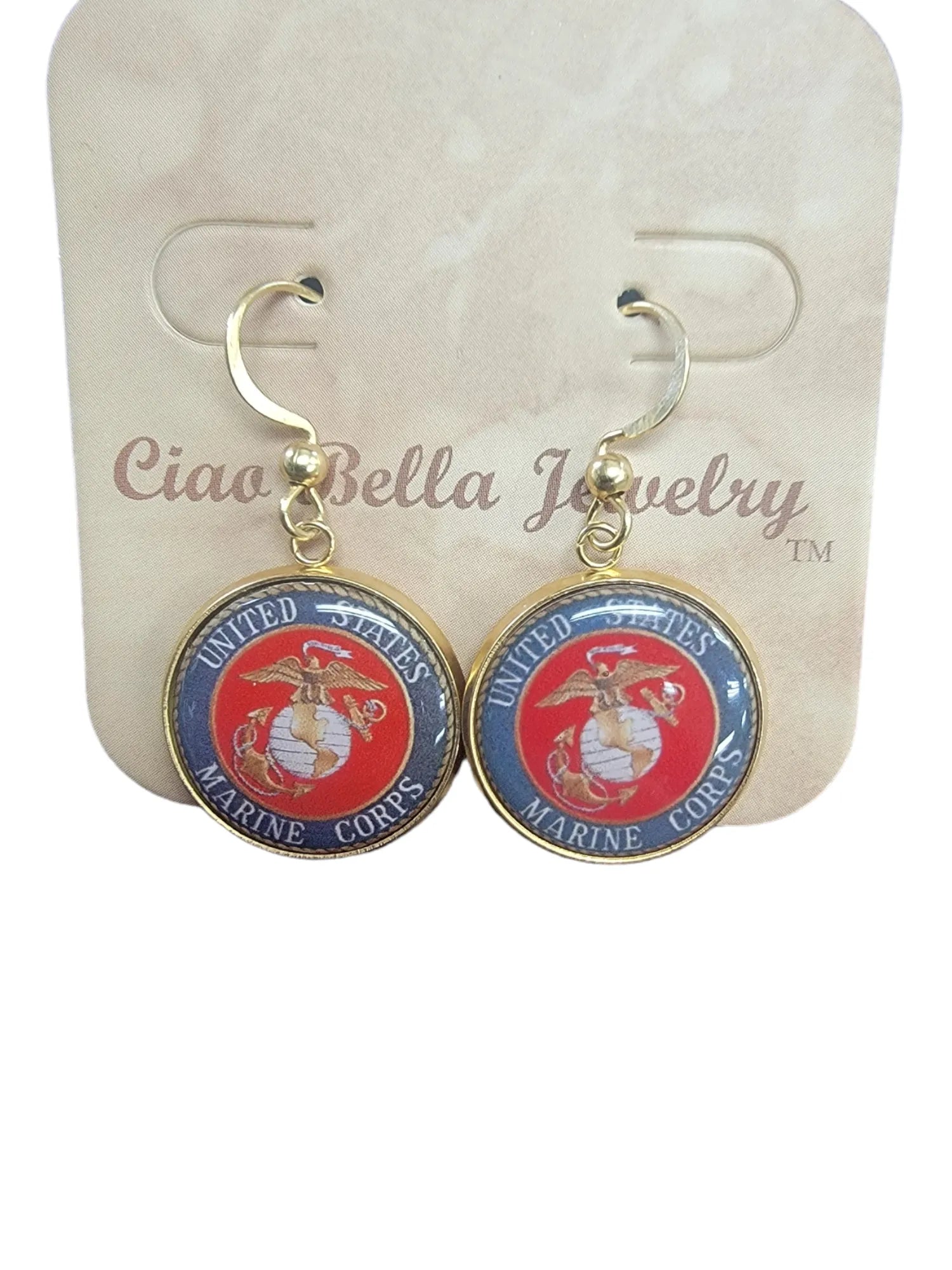 Marine Corps Seal, Marine Black, Marine Green or EGA Earrings | Made in the USA | Officially Licensed
