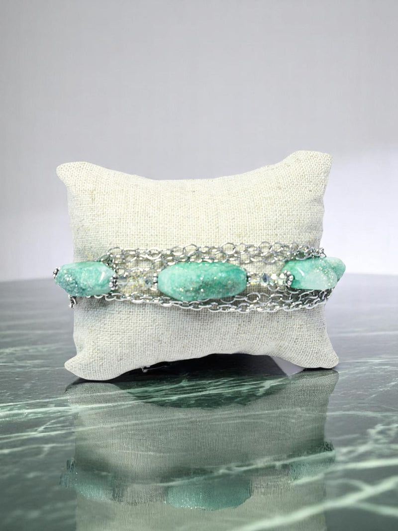 Gemstone Multi-stand Chain Bracelet