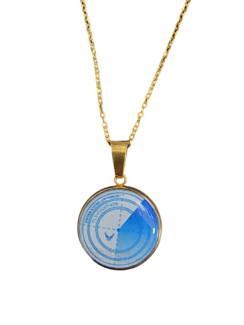 Officially Licensed Military Pendant Necklace in Gold or Silver