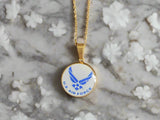 Officially Licensed Military Pendant Necklace in Gold or Silver