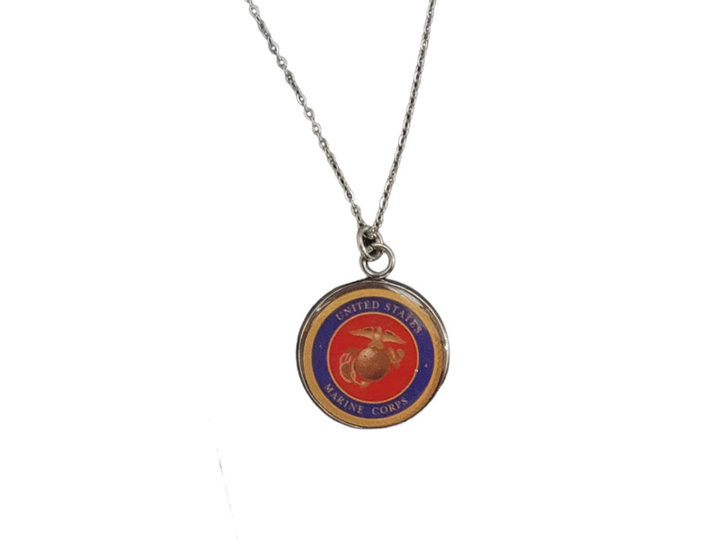 Officially Licensed Military Pendant Necklace in Gold or Silver