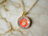 Officially Licensed Military Pendant Necklace in Gold or Silver