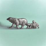 Adorable Silver Pewter Mama Bear & Cub Pin | Perfect Animal Lover Gift