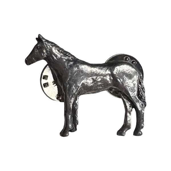 Silver Pewter Horse Pin - Equestrian Gift, Lapel Pin, Horse Lover Gift