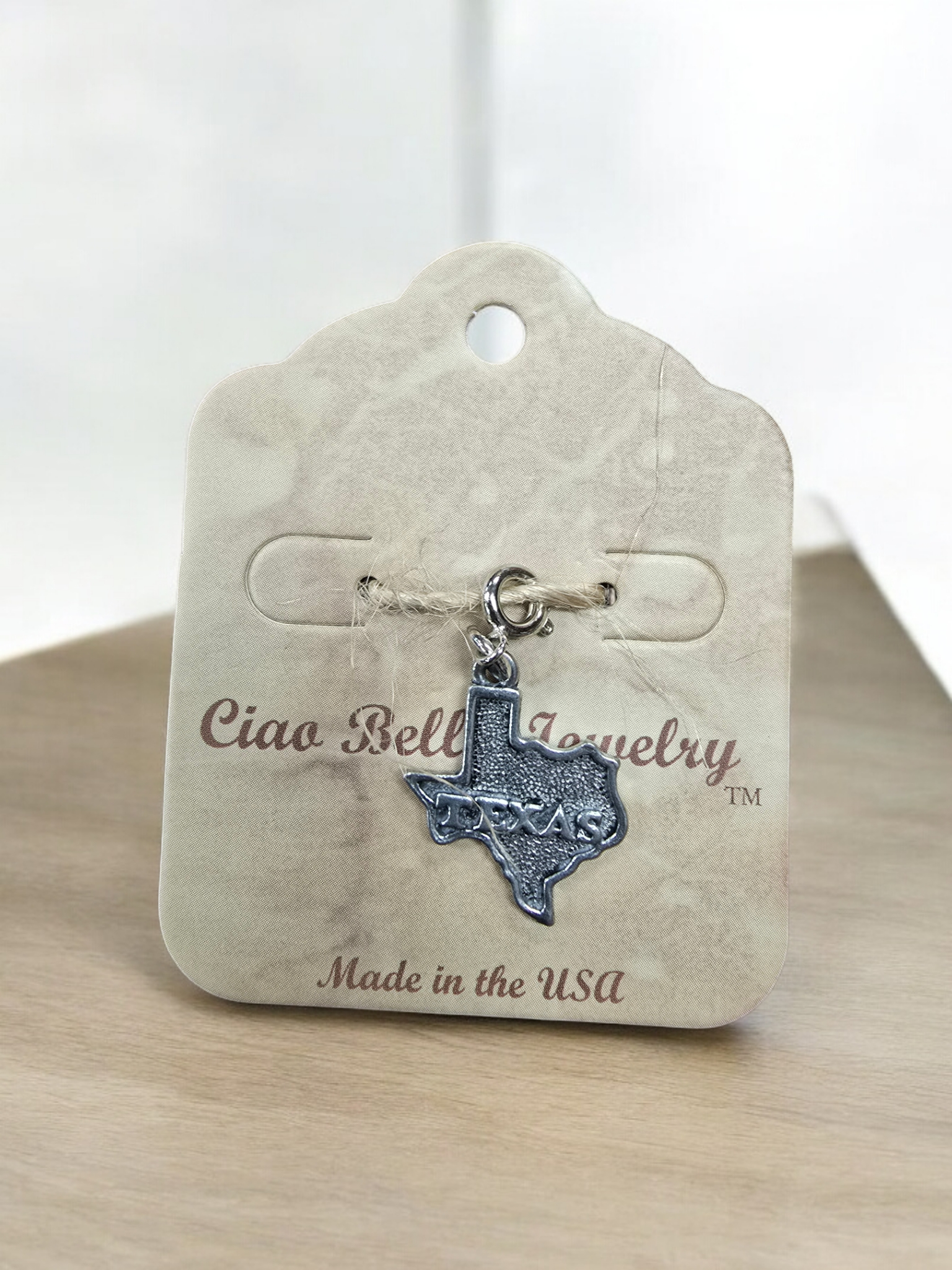 Lone Star Style: Texas Silver Pewter State Charm (Necklace or Bracelet)