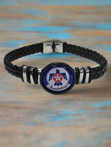 Officially Licensed USAF Braided Leather Bracelet (Gift Boxed)