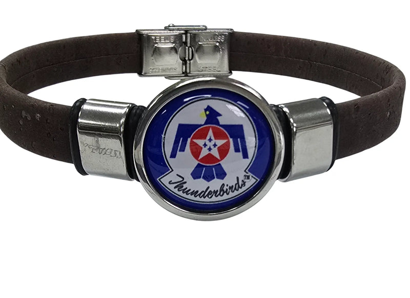 Air Force Thunderbirds Cork Bracelet, Officially Licensed, High Quality, Unique Design and Durable Material, 5 Sizes Available