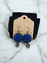 Rose Flower Earrings | Victorian Romantic Floral Jewelry | Assorted Colors