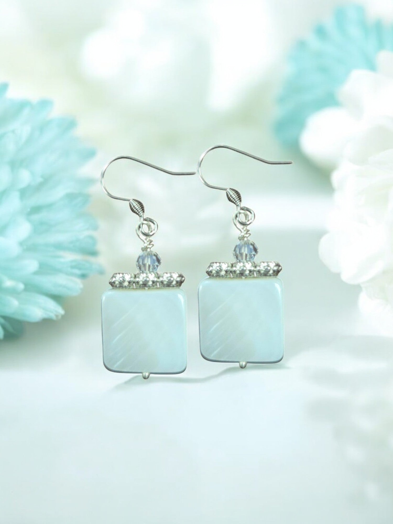 Women's Colorful Geometric Shell Earrings | Assorted Colors and Styles
