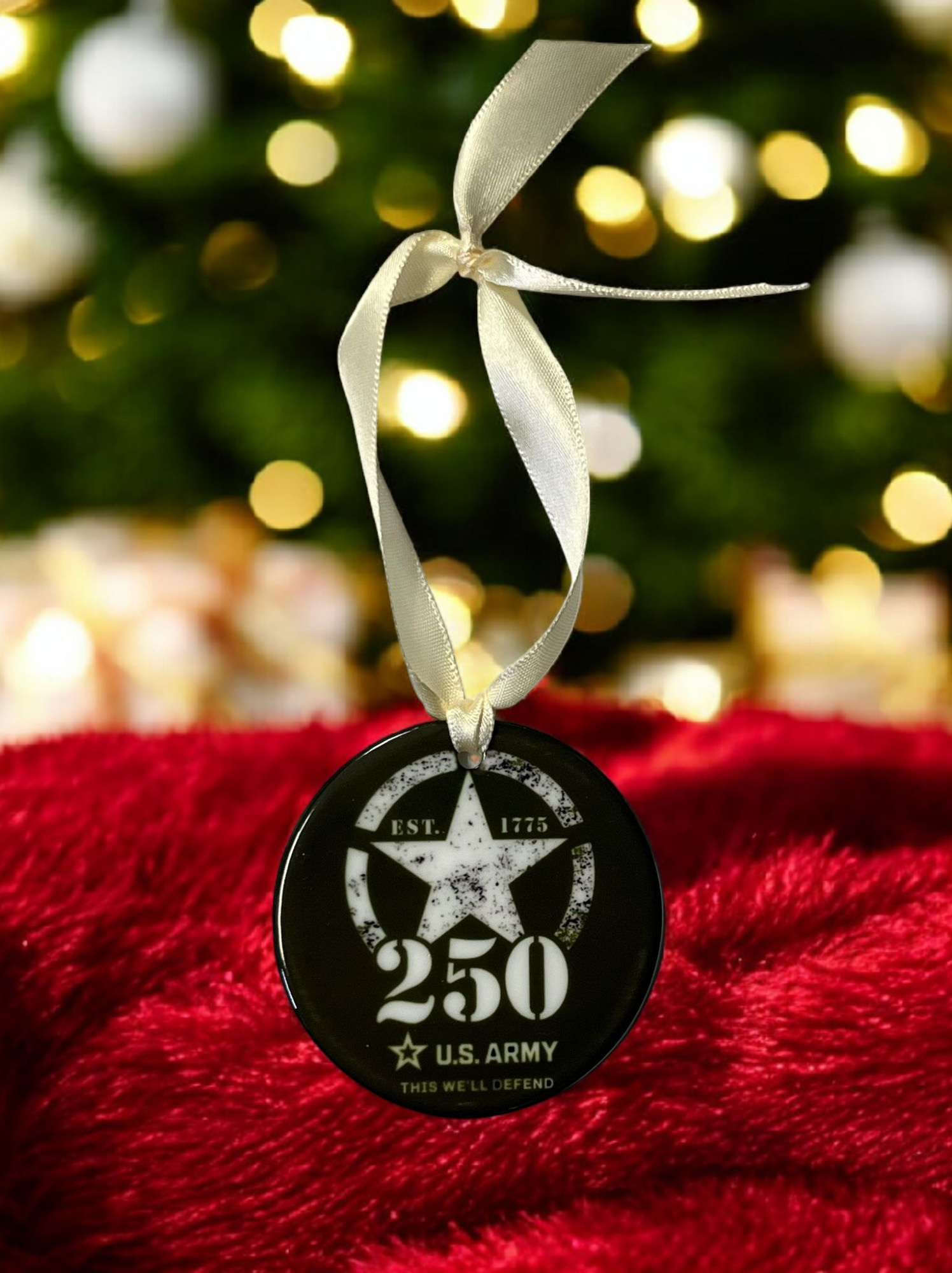 Limited Edition Military Ornament – 250th Anniversary Collection (Army, Navy, Marine) Made in USA -Officially Licensed