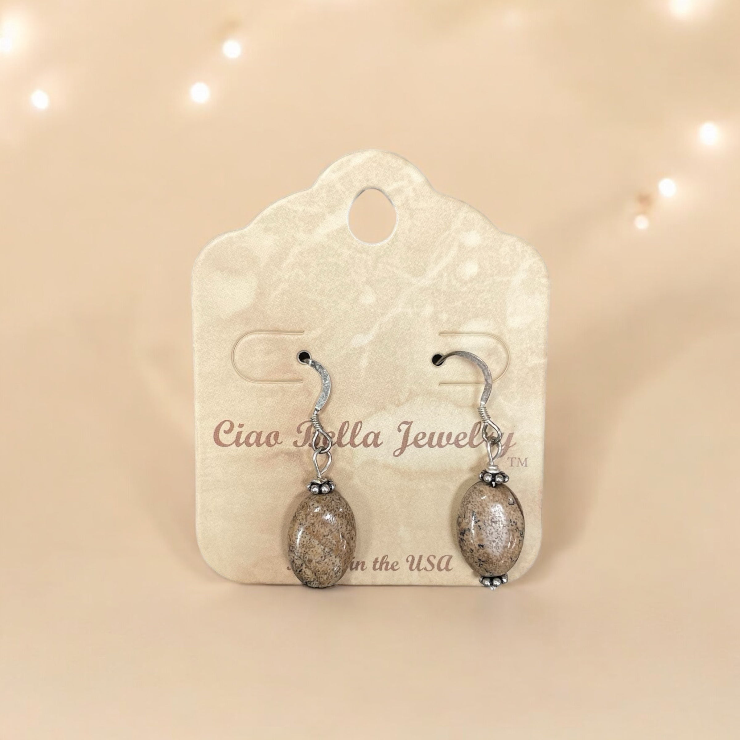 Earthy Elegance: Bronzite Gemstone Earrings on Sterling Silver Hooks