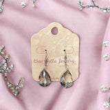 Sparkling Elegance: Teardrop Crystal Dangle Earrings in Sterling Silver