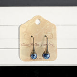 Sterling Silver Teardrop Dangle Murano Glass Earrings (Pick Your Perfect Hue!)