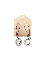 Earthy Elegance: Copper Dangle Earrings with White Turquoise Bead