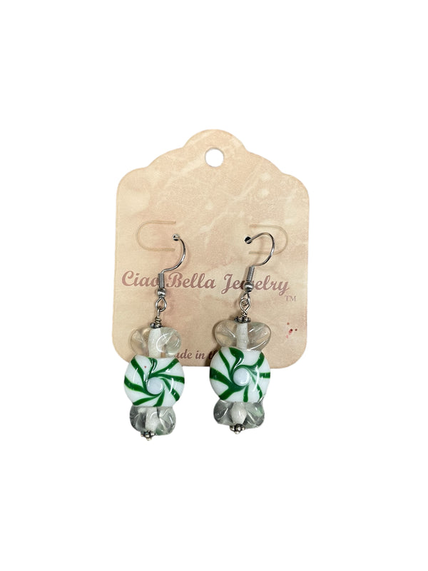 Jingle All the Way: Festive Sterling Silver Peppermint Candy Earrings