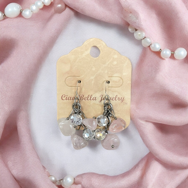 Handmade Gemstone Cluster Earrings, Dangle Earrings, Unique Jewelry Gifts