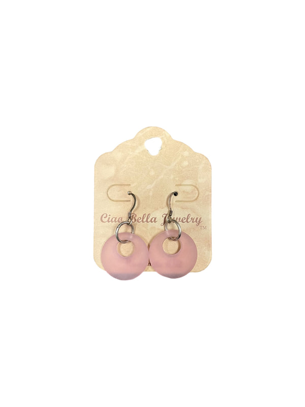 Nature's Palette: Faded & Earthy Sea Glass Dangle Earrings