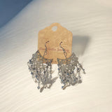 Celestial Blue: Filigree Chandelier Earrings with Sterling Silver Hook