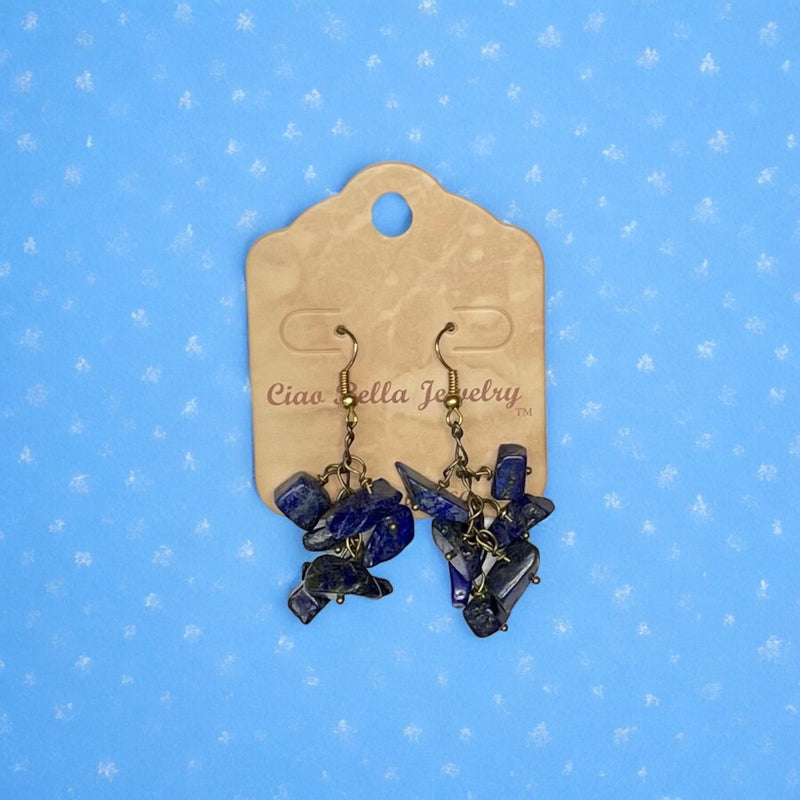 Handmade Gemstone Cluster Earrings, Dangle Earrings, Unique Jewelry Gifts