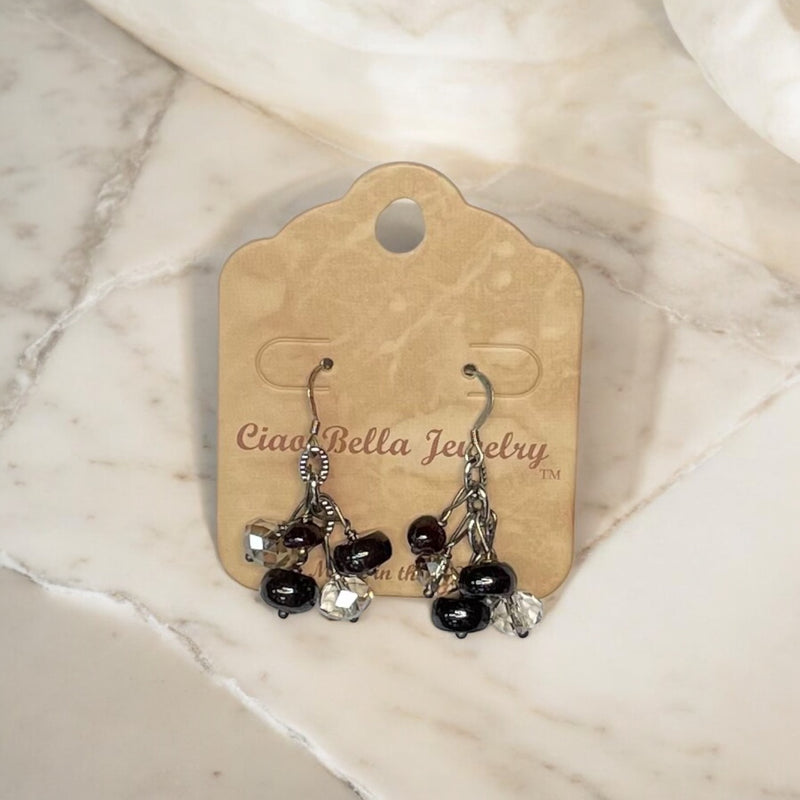 Handmade Gemstone Cluster Earrings, Dangle Earrings, Unique Jewelry Gifts