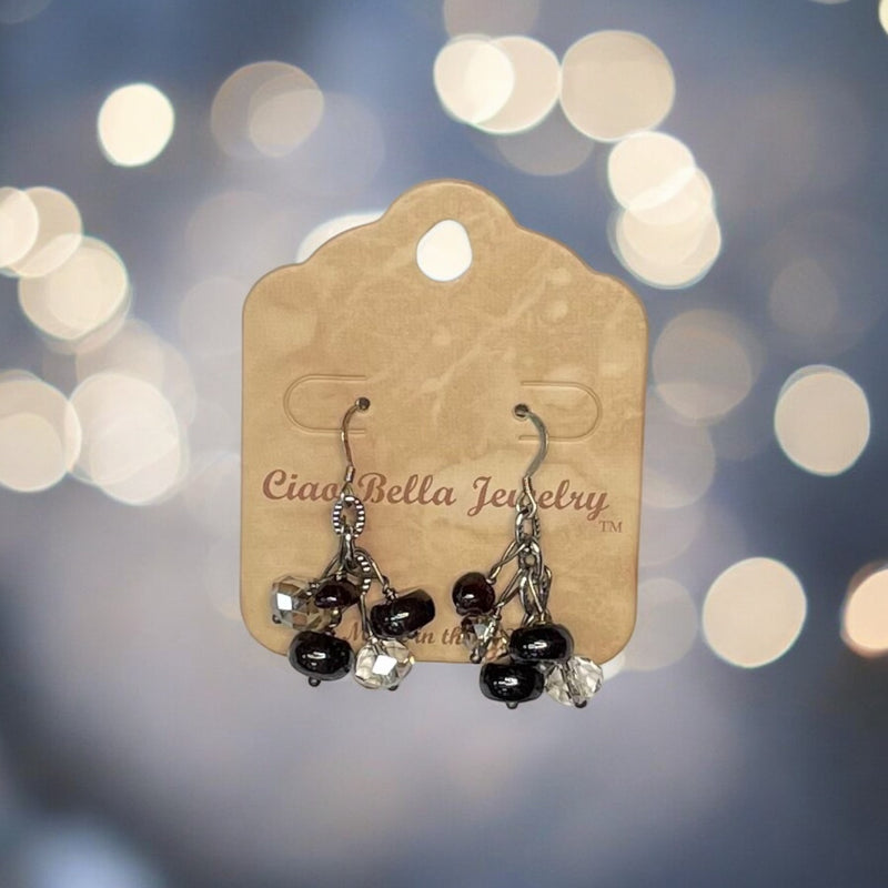 Handmade Gemstone Cluster Earrings, Dangle Earrings, Unique Jewelry Gifts