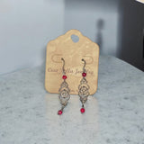 Filigree Dangle Earrings | Gemstone & Crystal Earrings | Stainless Steel | Unique Jewelry