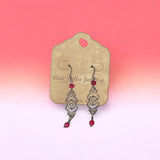 Filigree Dangle Earrings | Gemstone & Crystal Earrings | Stainless Steel | Unique Jewelry