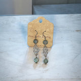 Filigree Dangle Earrings | Gemstone & Crystal Earrings | Stainless Steel | Unique Jewelry